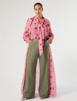 Camicia in seta e cotone - ROSA