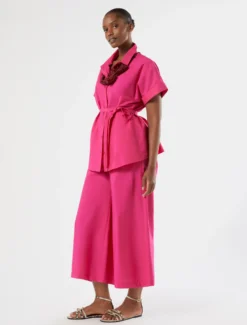 Camicia in tela di cotone - FUXIA