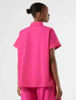 Camicia in tela di cotone - FUXIA