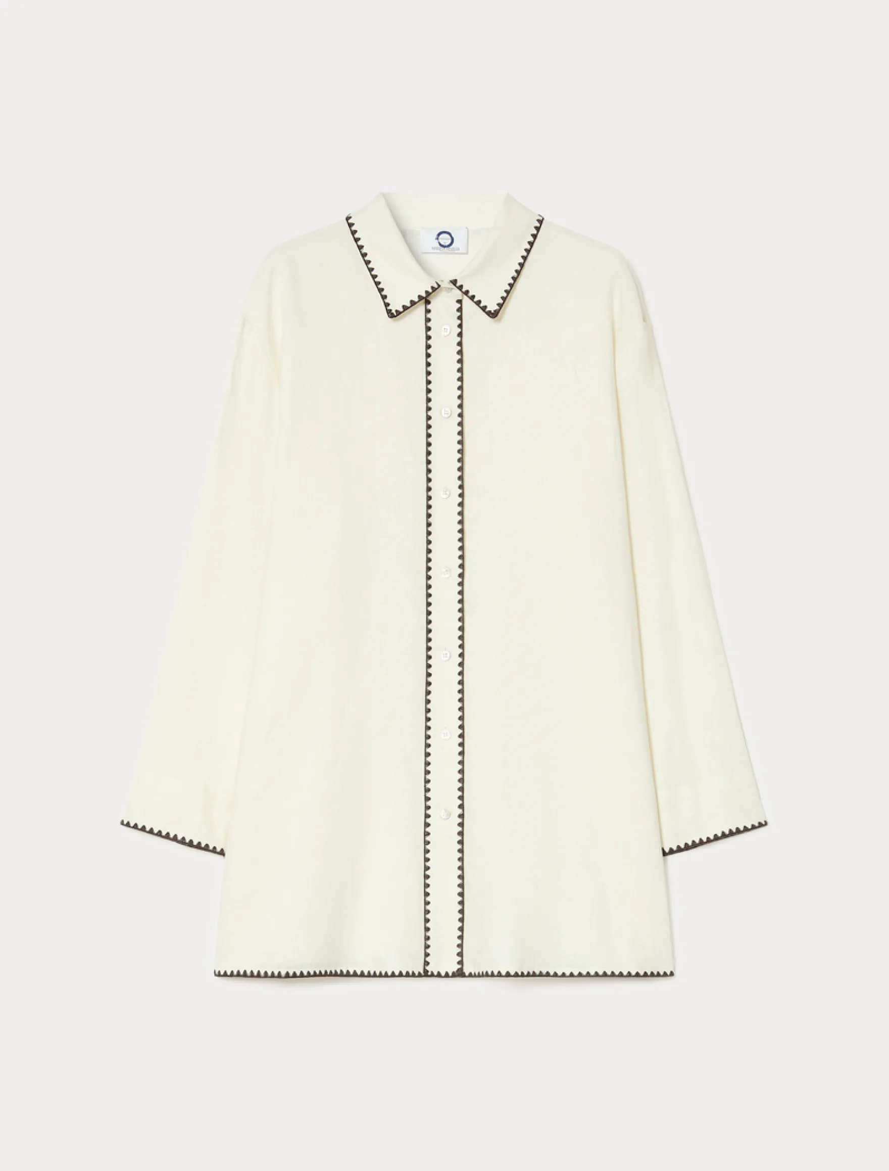Camicia in tela di lino - AVORIO