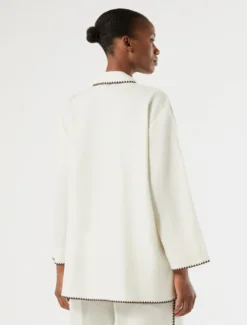 Camicia in tela di lino - AVORIO