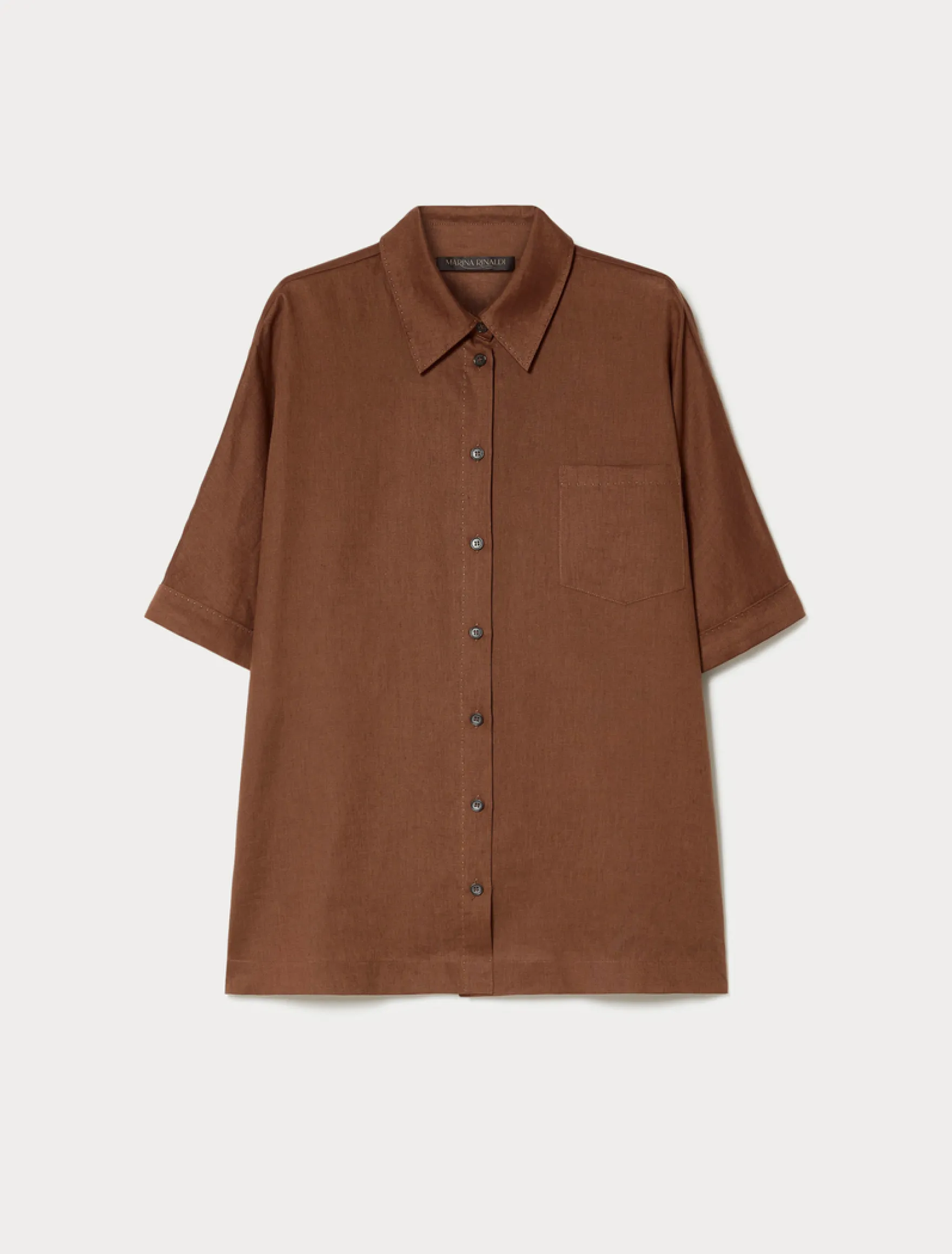 Camicia in tela di lino - CACAO