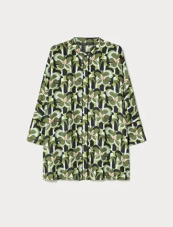 Camicia in twill di seta - VERDE OLIVA