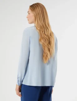 Camicia in viscosa - AZZURRO