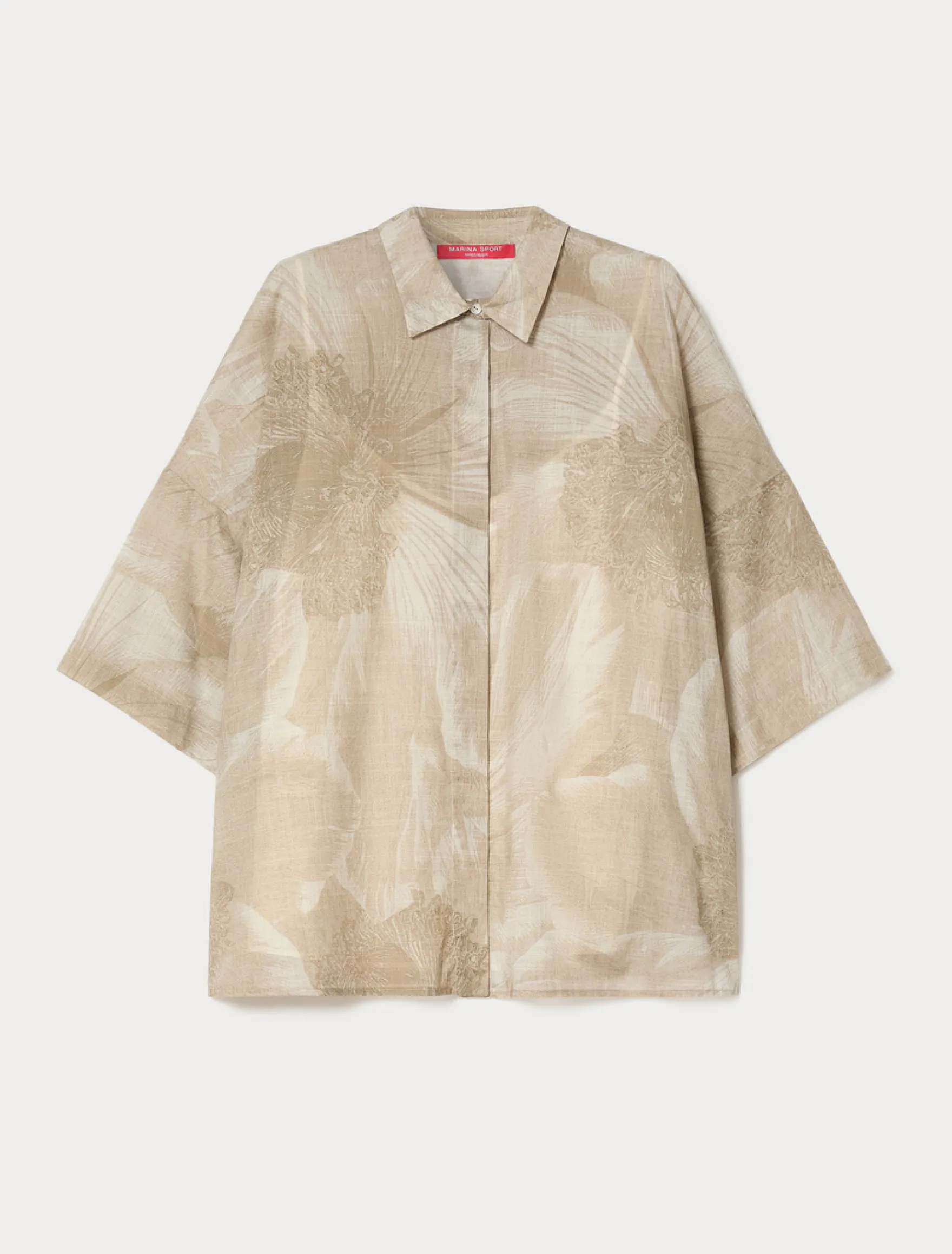 Camicia in voile di cotone - BEIGE