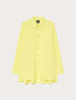 Camicia over in popeline di cotone - GIALLO CHIARO