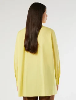 Camicia over in popeline di cotone - GIALLO CHIARO