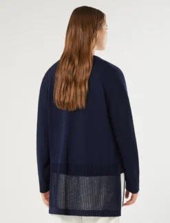 Canotta e cardigan in cordonetto - BLU NOTTE