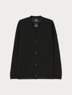 Canotta e cardigan in lino e cotone - NERO