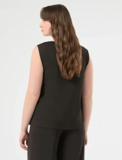 Canotta in jersey interlock - NERO