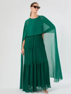 Cappa coprispalle in georgette - VERDE SCURO