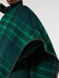 Cappa in double di lana e nylon - VERDE BOSCO
