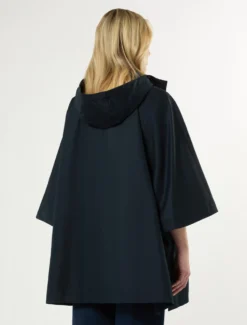 Cappa in twill antigoccia - BLU MARINO