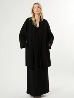 Cappotto double in lana e cachemire - NERO