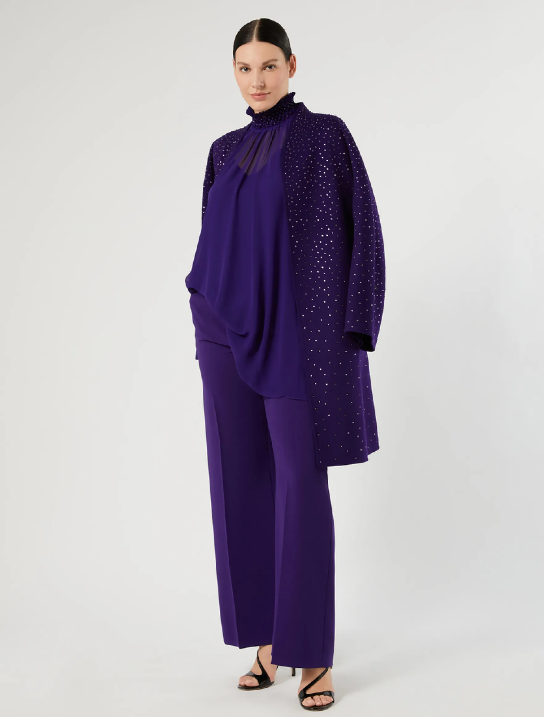Cappotto double in lana e cachemire - VIOLA