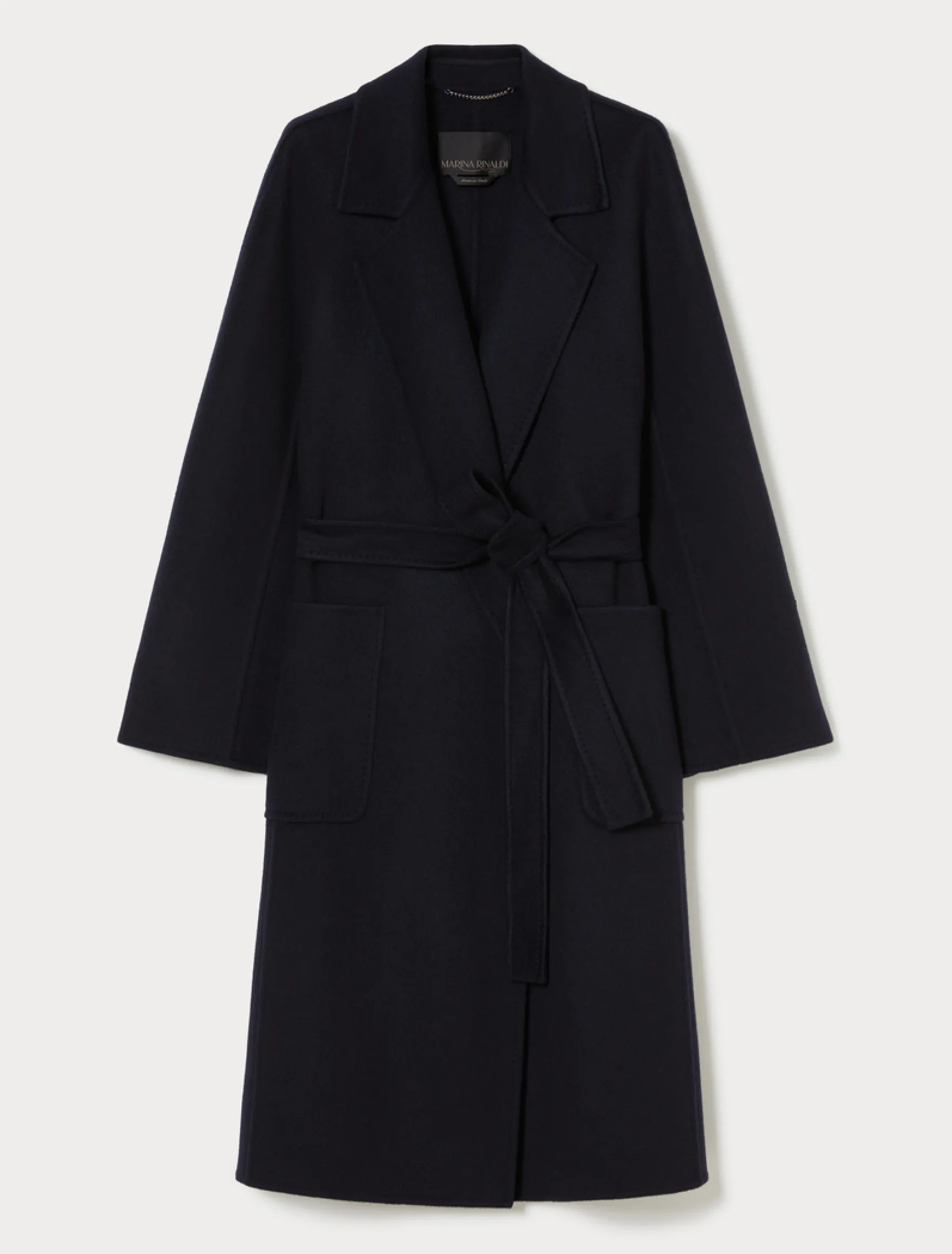 Cappotto in double di cachemire - BLU MARINO