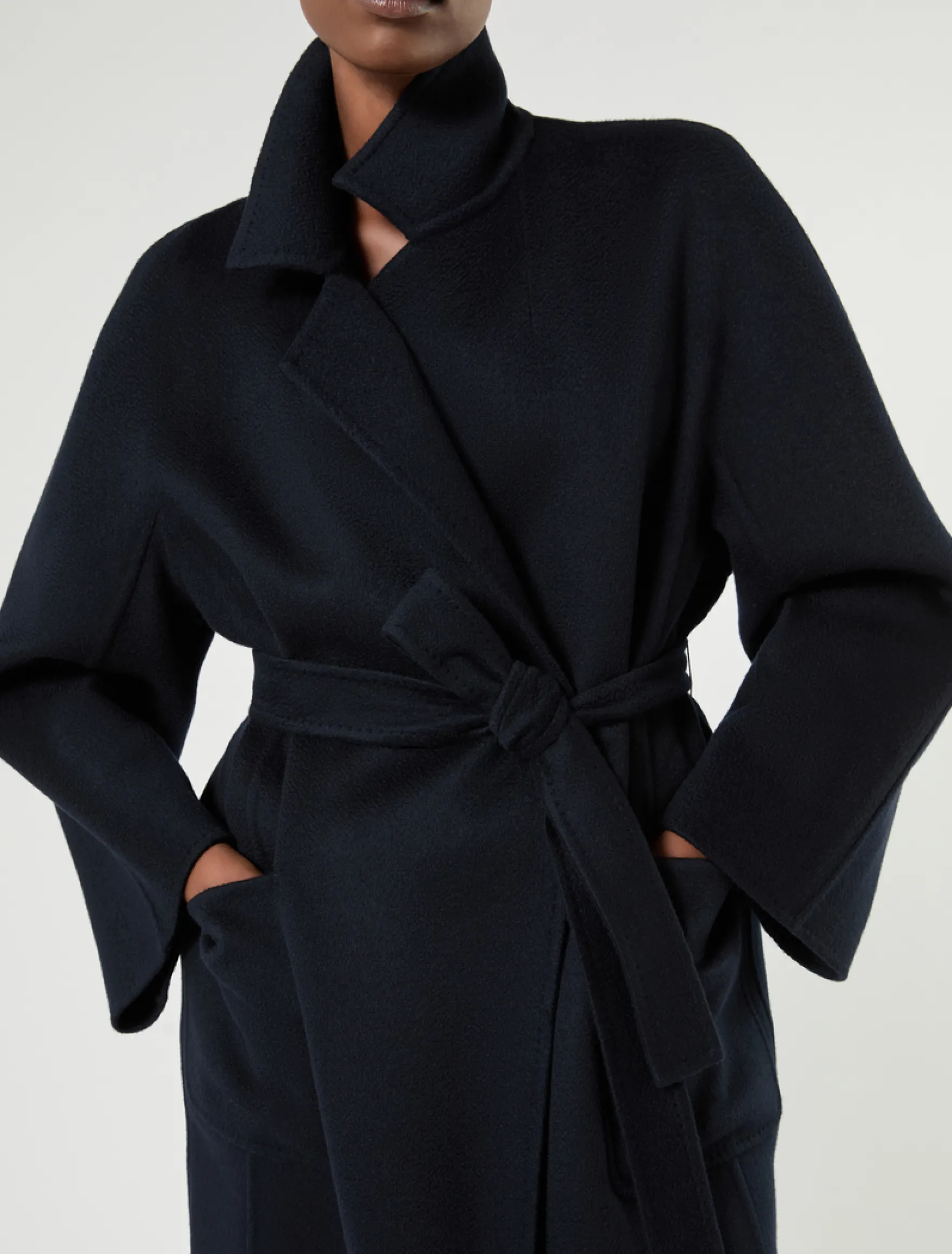 Cappotto in double di cachemire - BLU MARINO