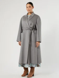 Cappotto in double di cachemire - GRIGIO CHIARO