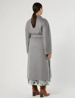 Cappotto in double di cachemire - GRIGIO CHIARO