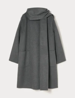 Cappotto in double di lana - ANTRACITE
