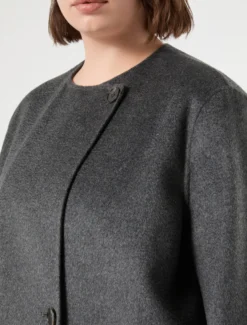Cappotto in double di lana - ANTRACITE