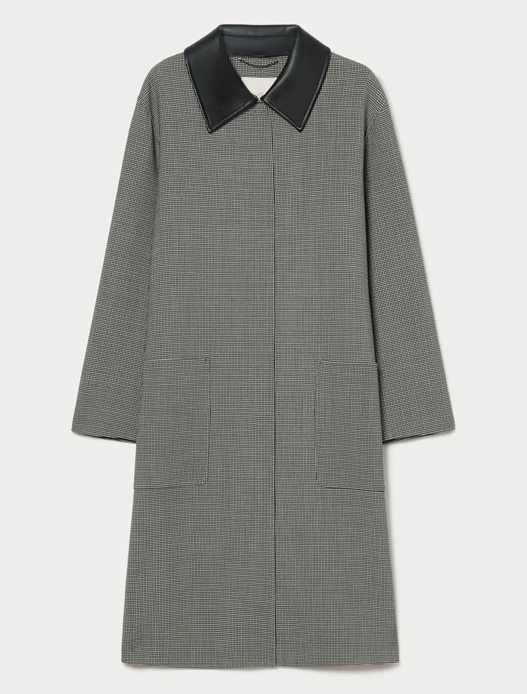 Cappotto in double di lana - BIANCO NERO
