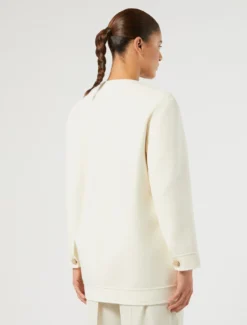 Cappotto in double di lana e cachemire - AVORIO