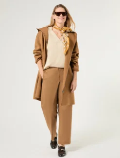 Cappotto in double di lana e cachemire - BISCOTTO