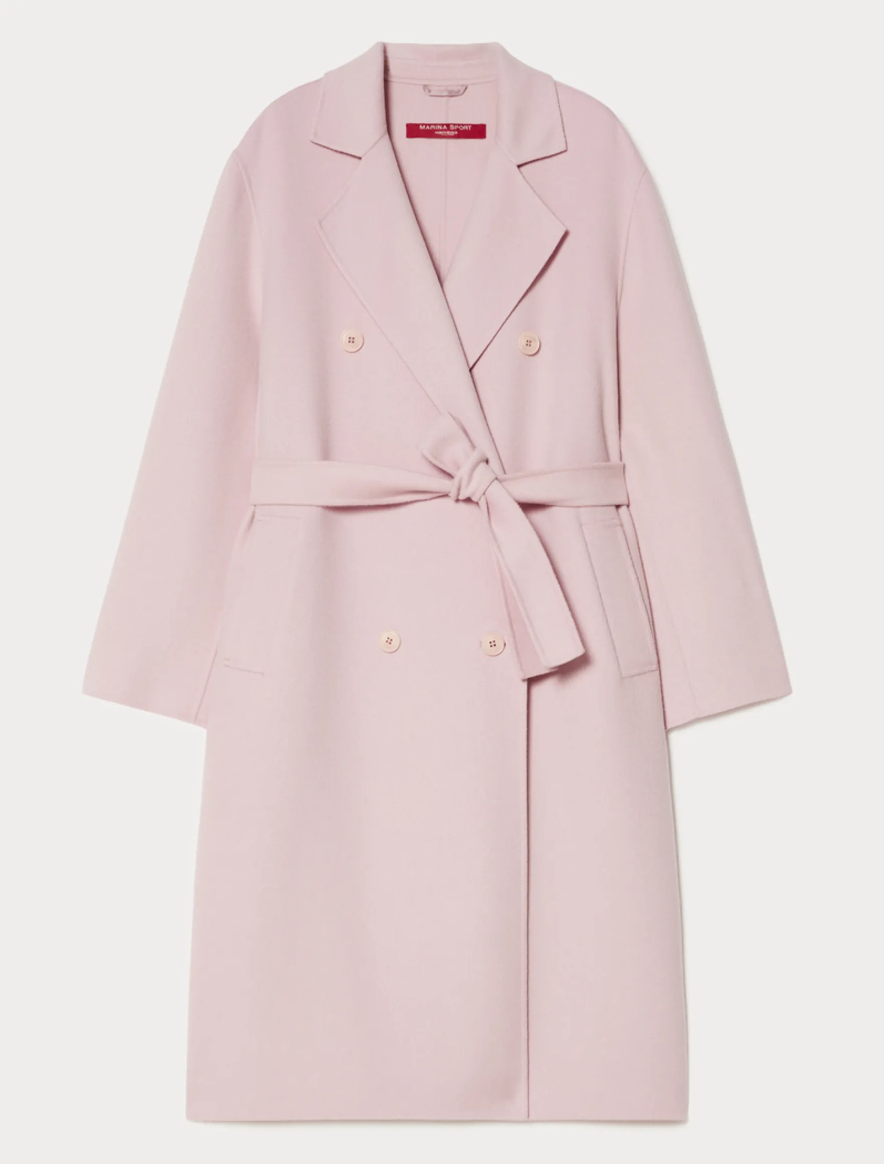 Cappotto in double di misto lana - ROSA