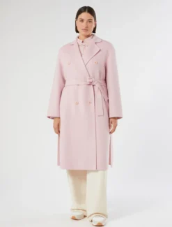 Cappotto in double di misto lana - ROSA