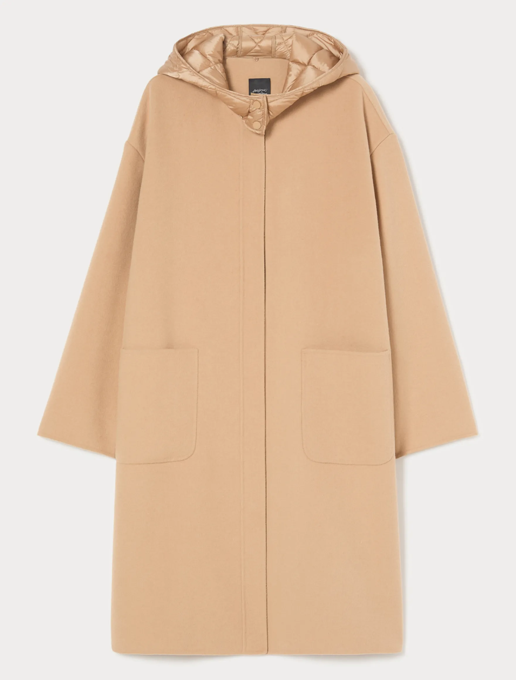 Cappotto in double di misto lana e nylon - CAMMELLO