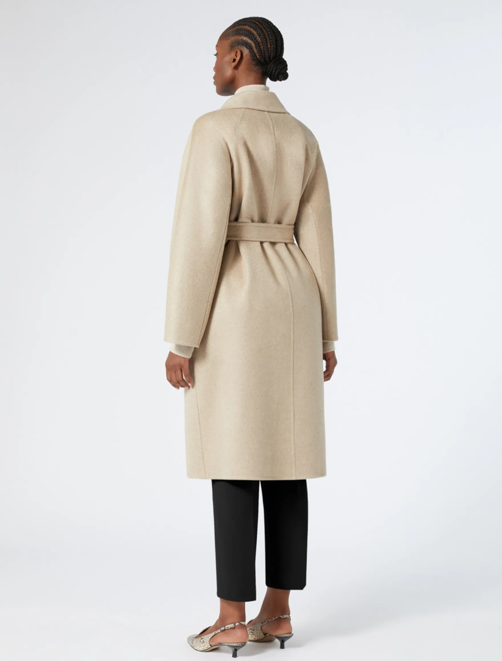 Cappotto in double di puro cachemire - NOCCIOLA