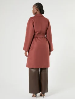 Cappotto in drap di cammello - MATTONE ROSSO