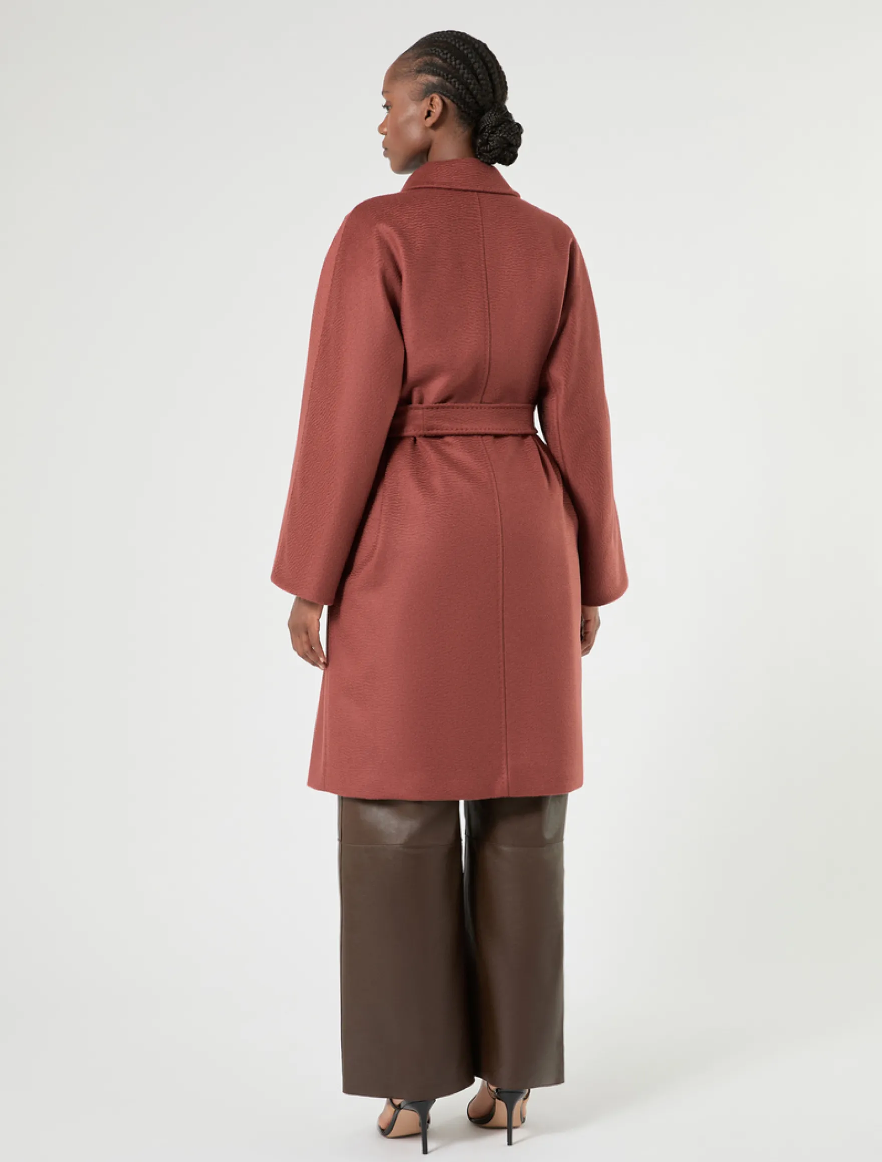 Cappotto in drap di cammello - MATTONE ROSSO