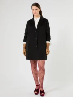 Cappotto in panno double - NERO