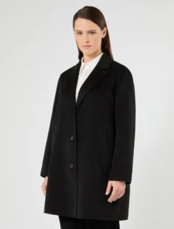Cappotto in panno double - NERO