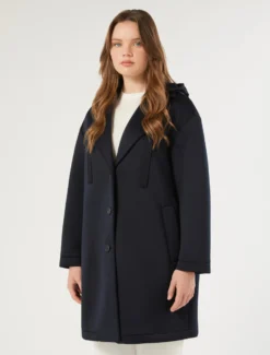 Cappotto in scuba tecnico - BLU NOTTE