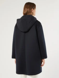 Cappotto in scuba tecnico - BLU NOTTE