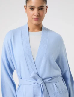 Cardigan in cachemire - AZZURRO