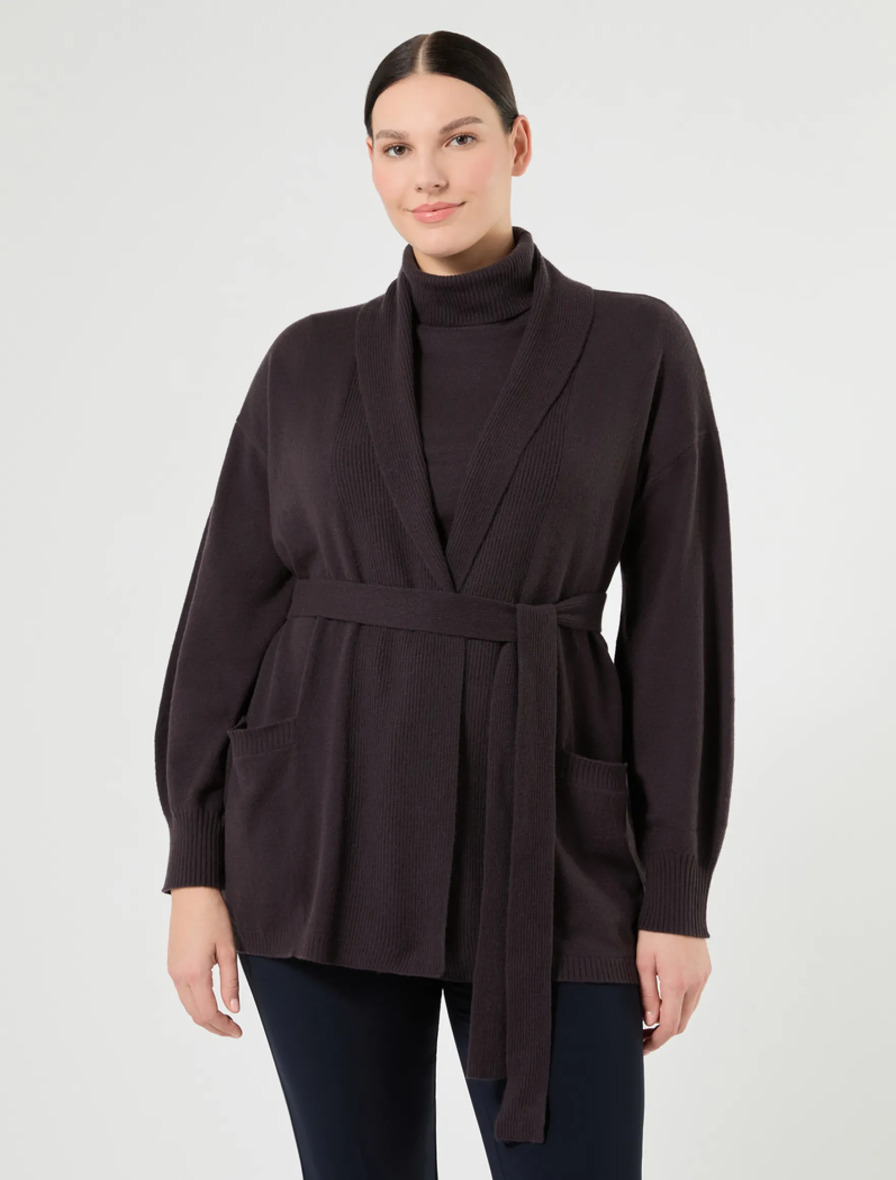 Cardigan in cachemire - MARRONE