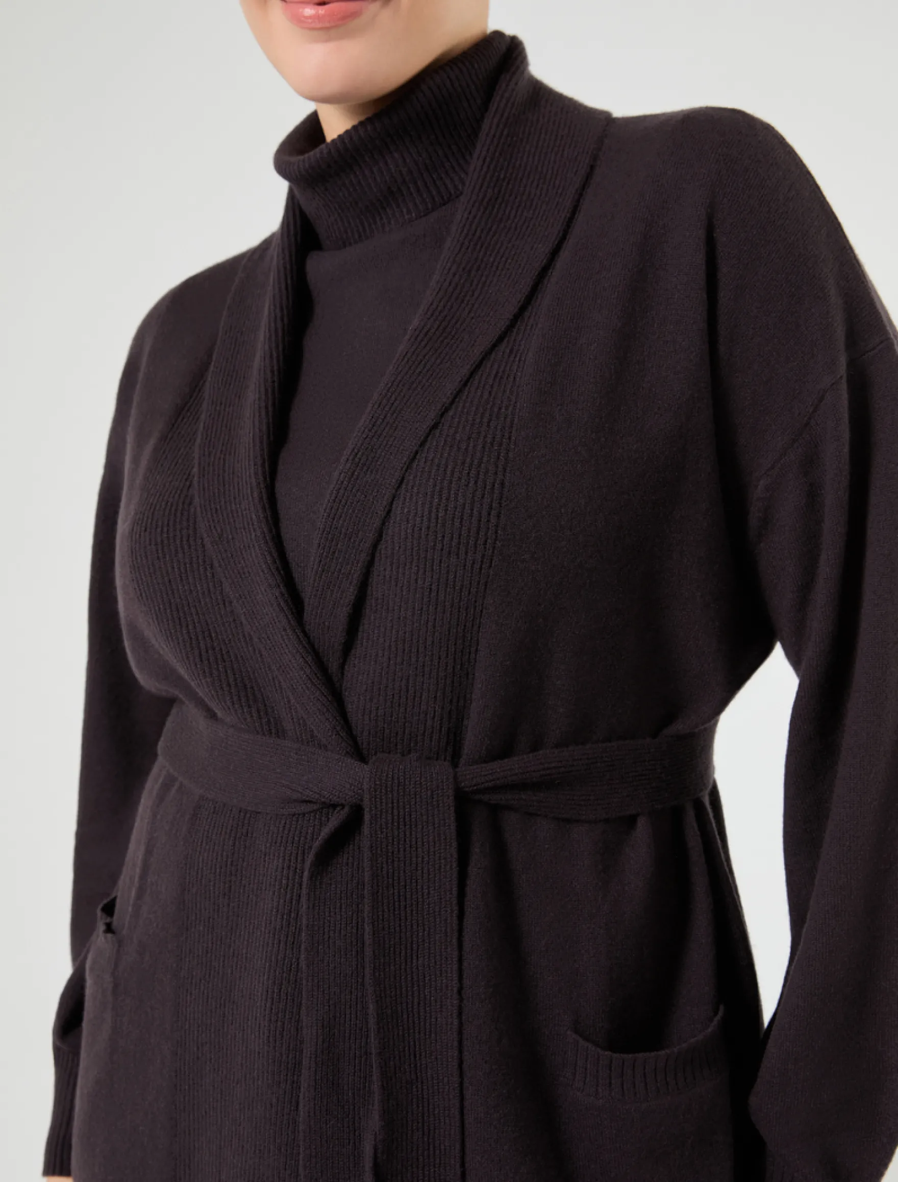 Cardigan in cachemire - MARRONE