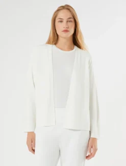 Cardigan in cotone - BIANCO
