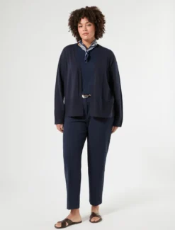 Cardigan in cotone - BLU NOTTE