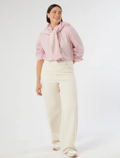 Cardigan in cotone con ricamo - ROSA