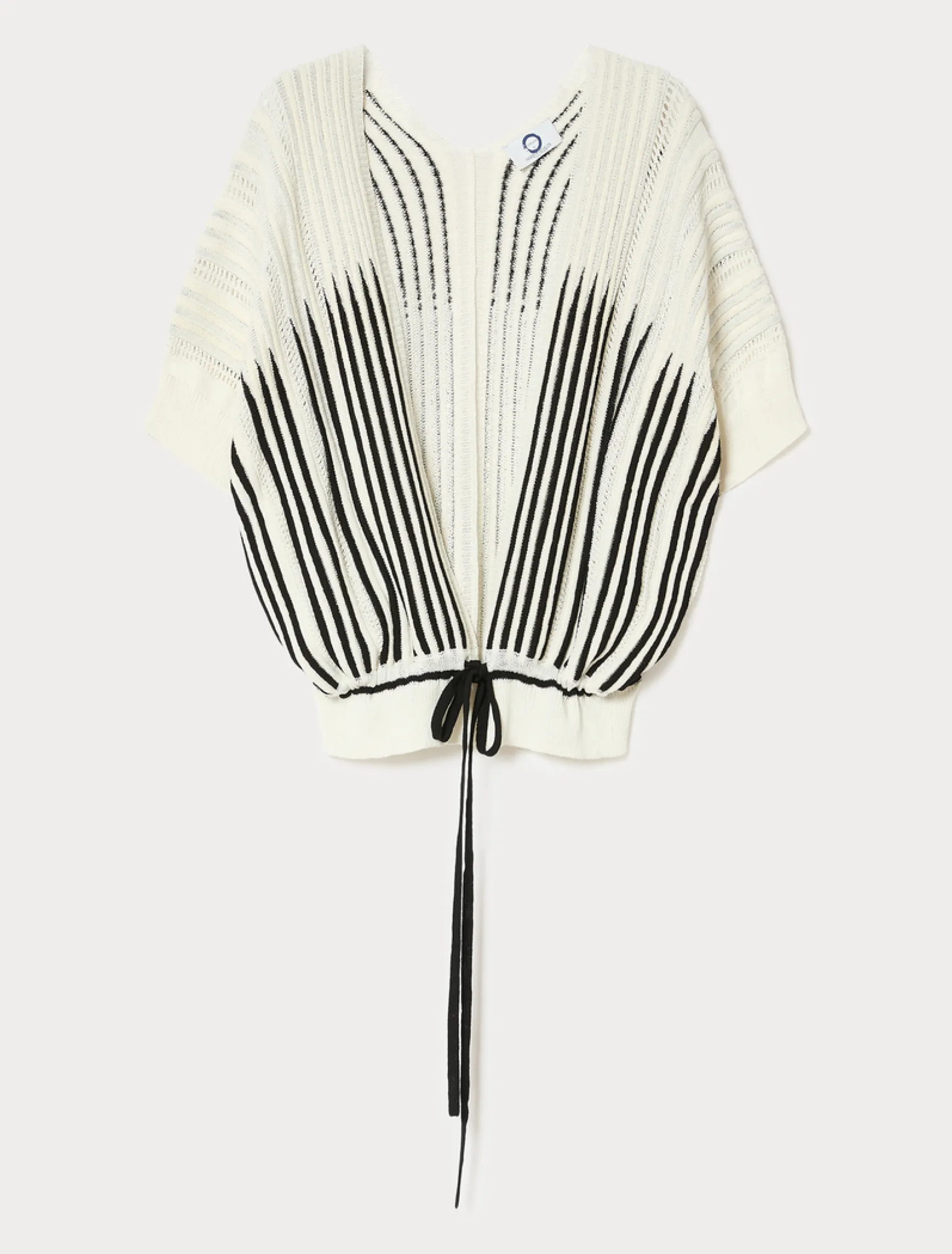 Cardigan in cotone e lino - AVORIO