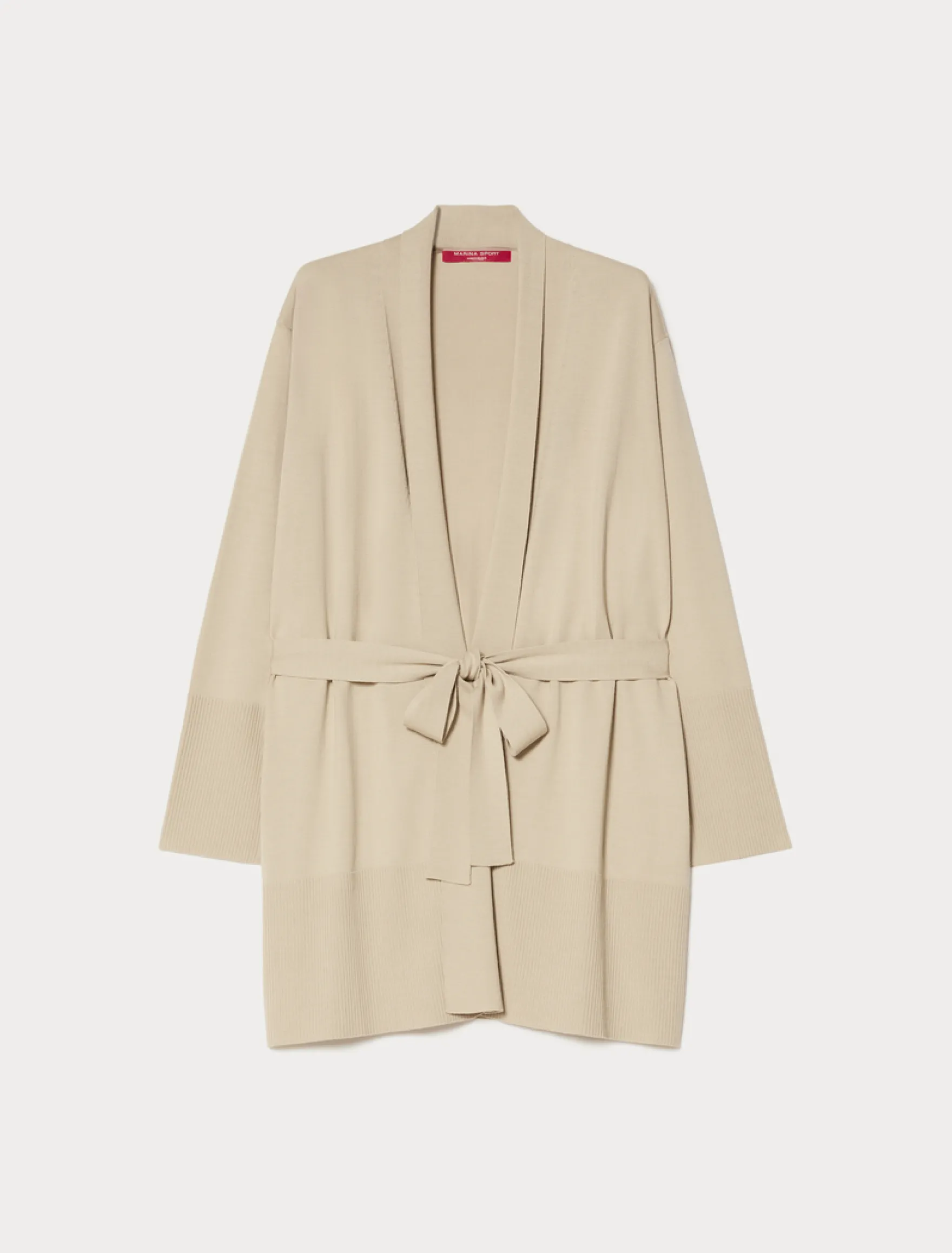 Cardigan in cotone e modal - BEIGE