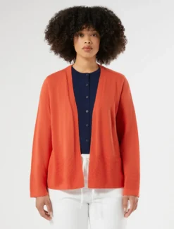 Cardigan in cotone - ROSSO