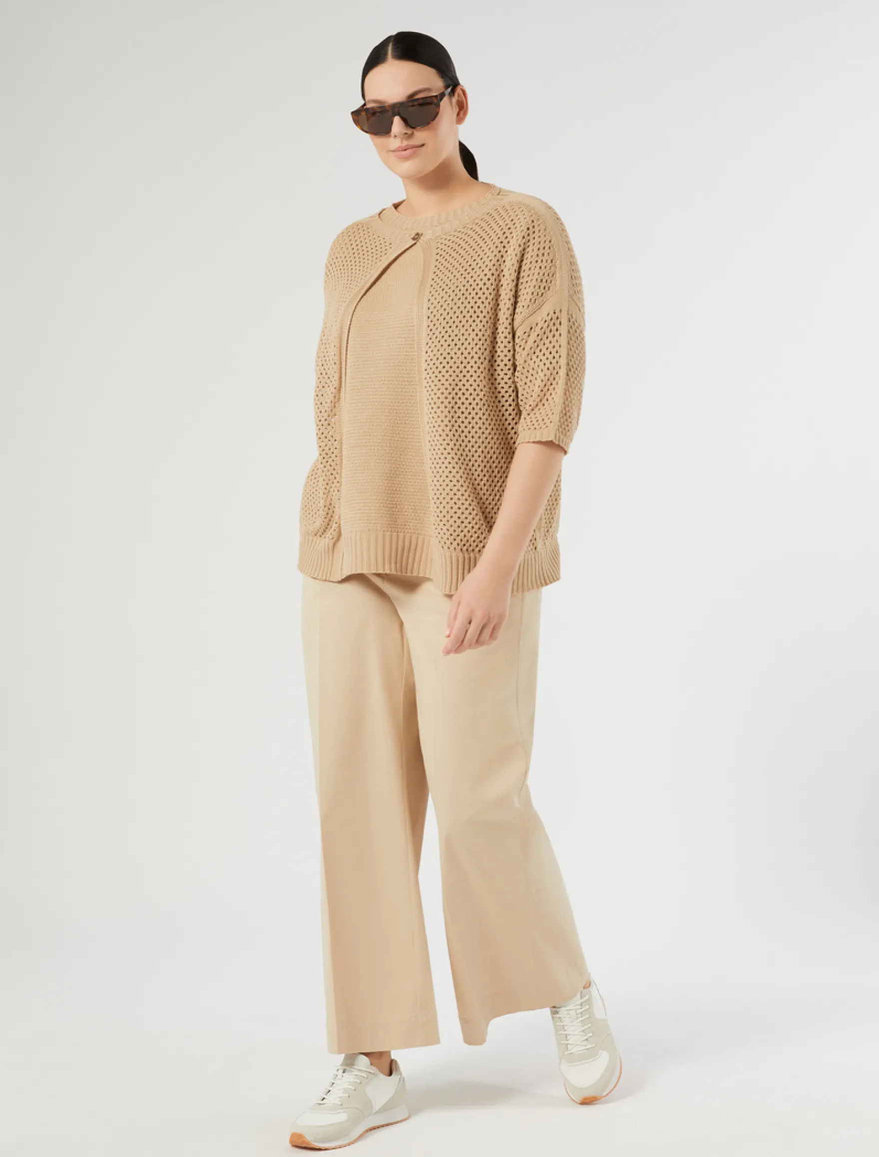 Cardigan in cotone - SABBIA