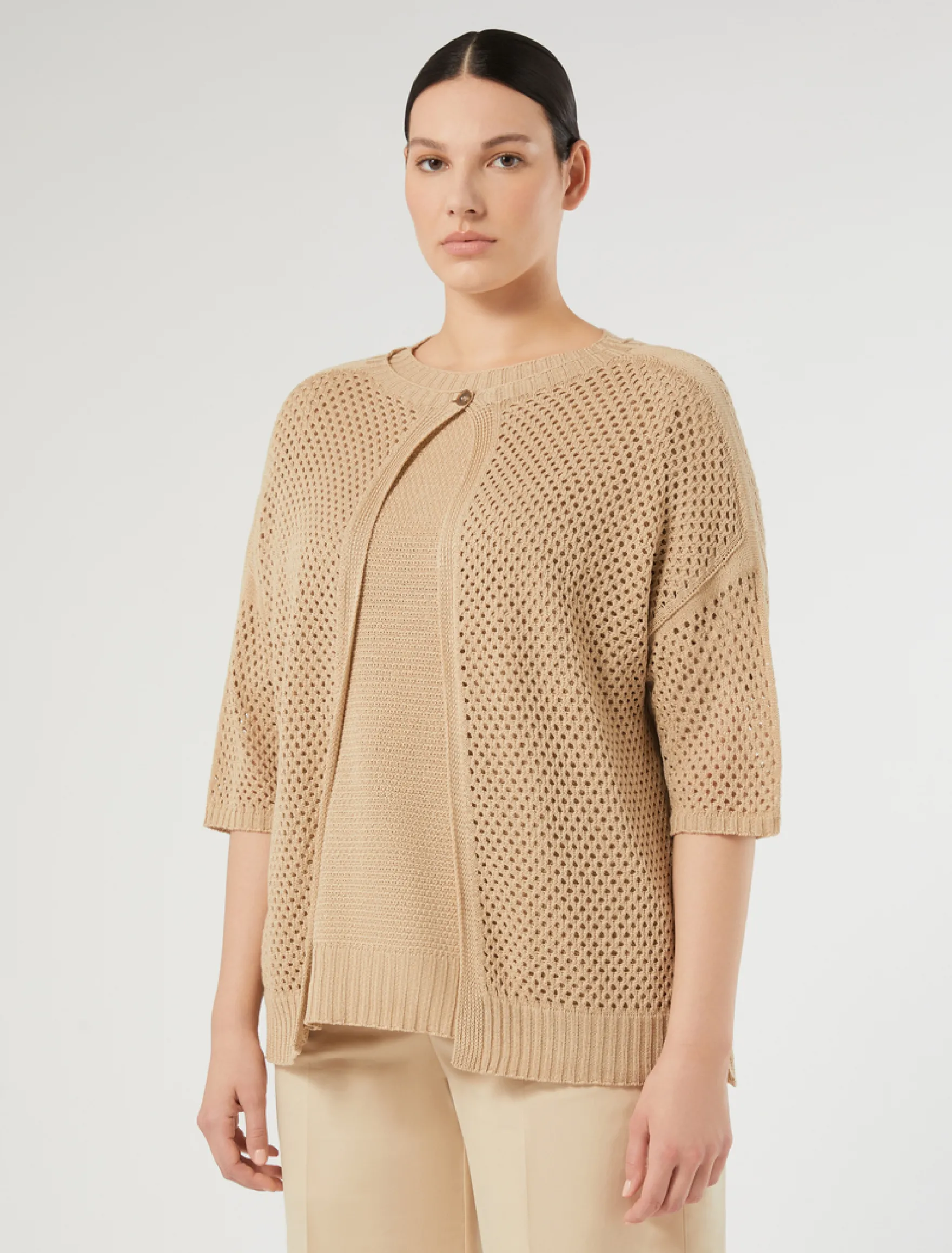Cardigan in cotone - SABBIA