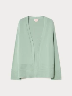 Cardigan in cotone - VERDE SALVIA